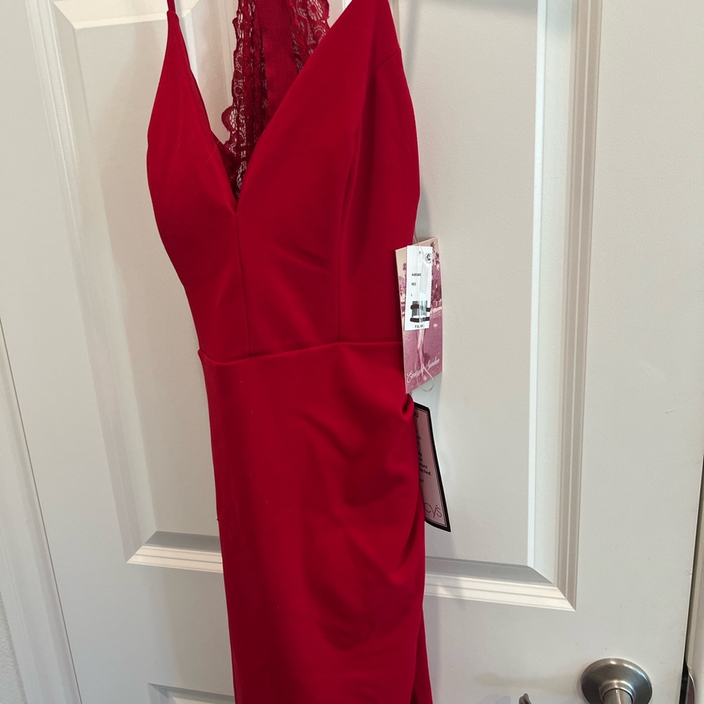 Red formal dress